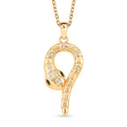 BIGGEST DESIGNER CLOSEOUT - Biacco Collection - Green Cubic Zirconia & White Cubic Zirconia Serpent Necklace & Earrings