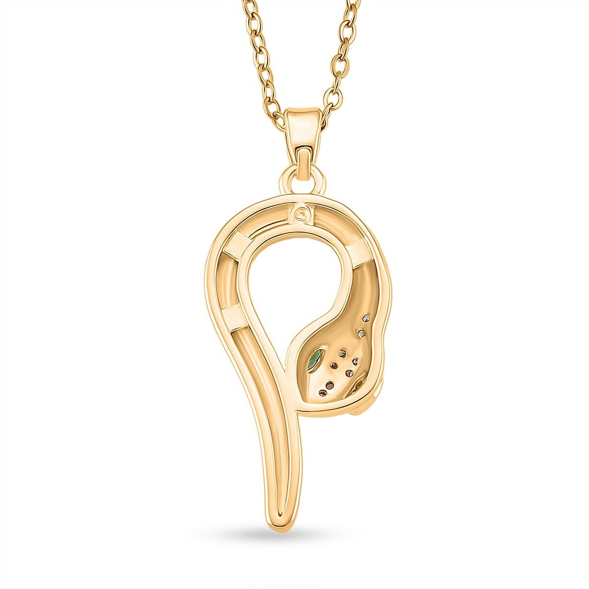 BIGGEST DESIGNER CLOSEOUT - Biacco Collection - Green Cubic Zirconia &amp; White Cubic Zirconia Serpent Necklace &amp; Earrings 4413619 5