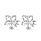 2 Piece Set - White Shell Pearl & White Crystal Necklace (Size 20-2 Ext) and Earrings With Push Back