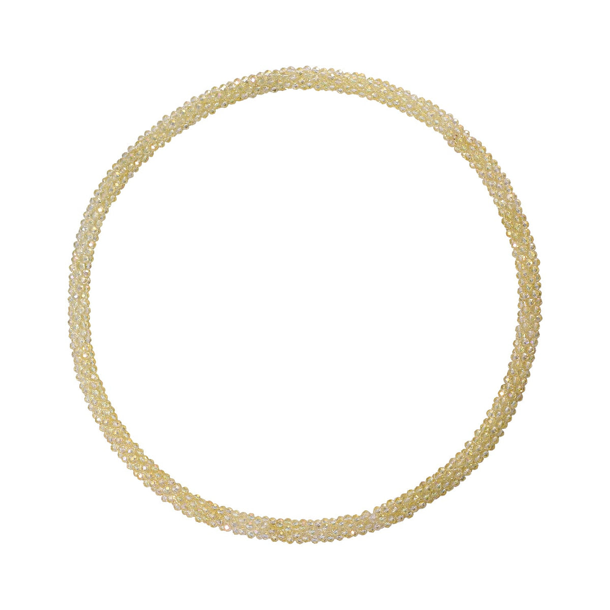 2 Piece Set - Yellow Crystal Stone Necklace and Stone Bracelet 4289852 3