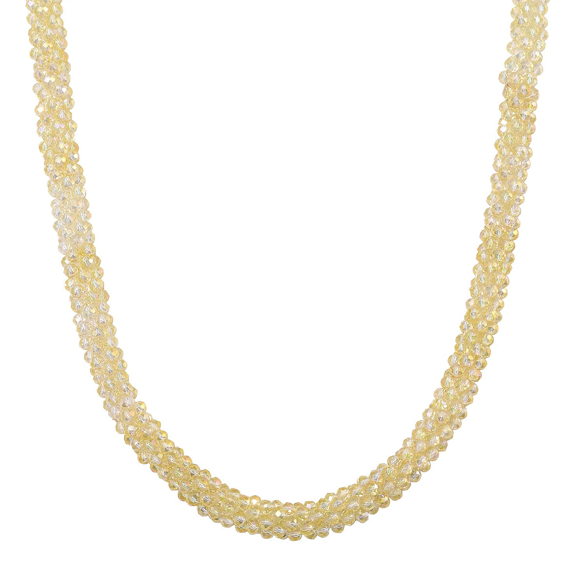 2 Piece Set - Yellow Crystal Stone Necklace and Stone Bracelet 4289852 4