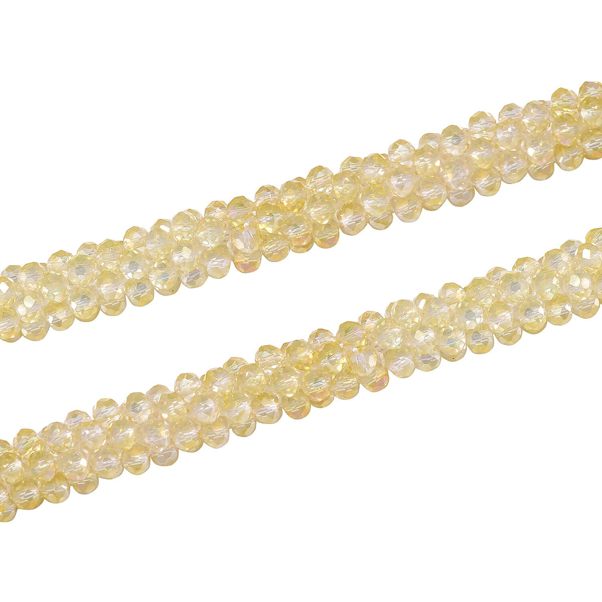 2 Piece Set - Yellow Crystal Stone Necklace and Stone Bracelet 4289852 5