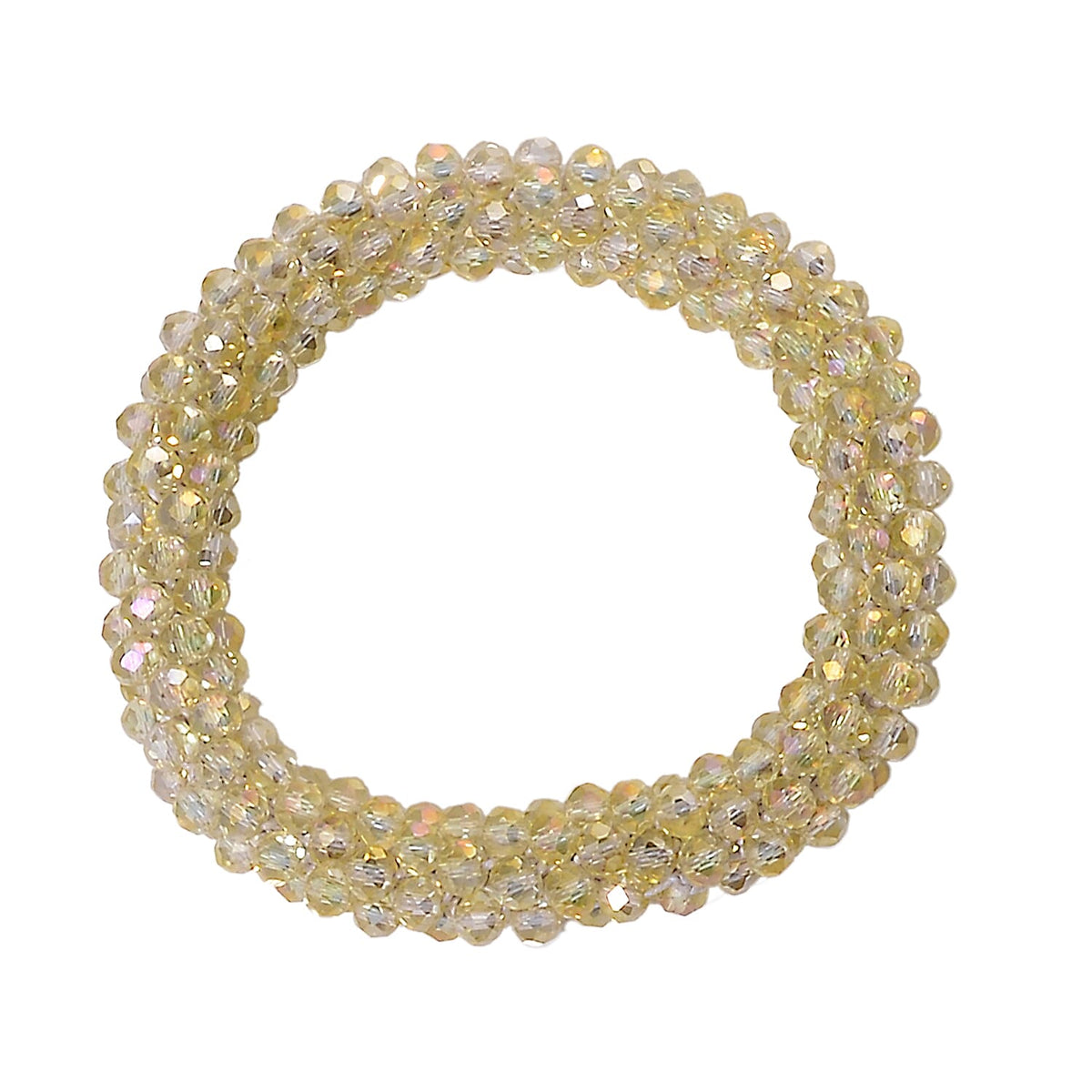 2 Piece Set - Yellow Crystal Stone Necklace and Stone Bracelet 4289852 6