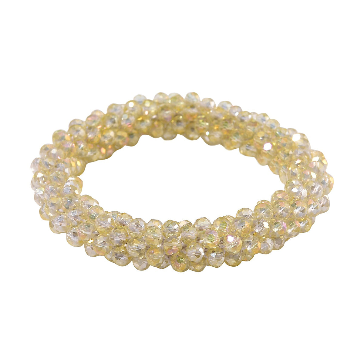2 Piece Set - Yellow Crystal Stone Necklace and Stone Bracelet 4289852 7