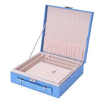 2-Tier Anti-Tarnish Protective Layer Jewellery Box Organizer (26cm) - Turquoise Blue