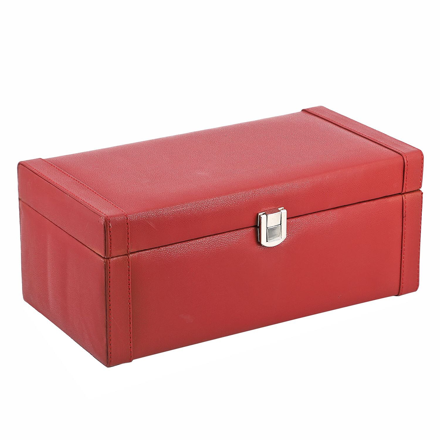 2 Tier Jewellery Box for Multiple Storage Options - Maroon 6243017 0