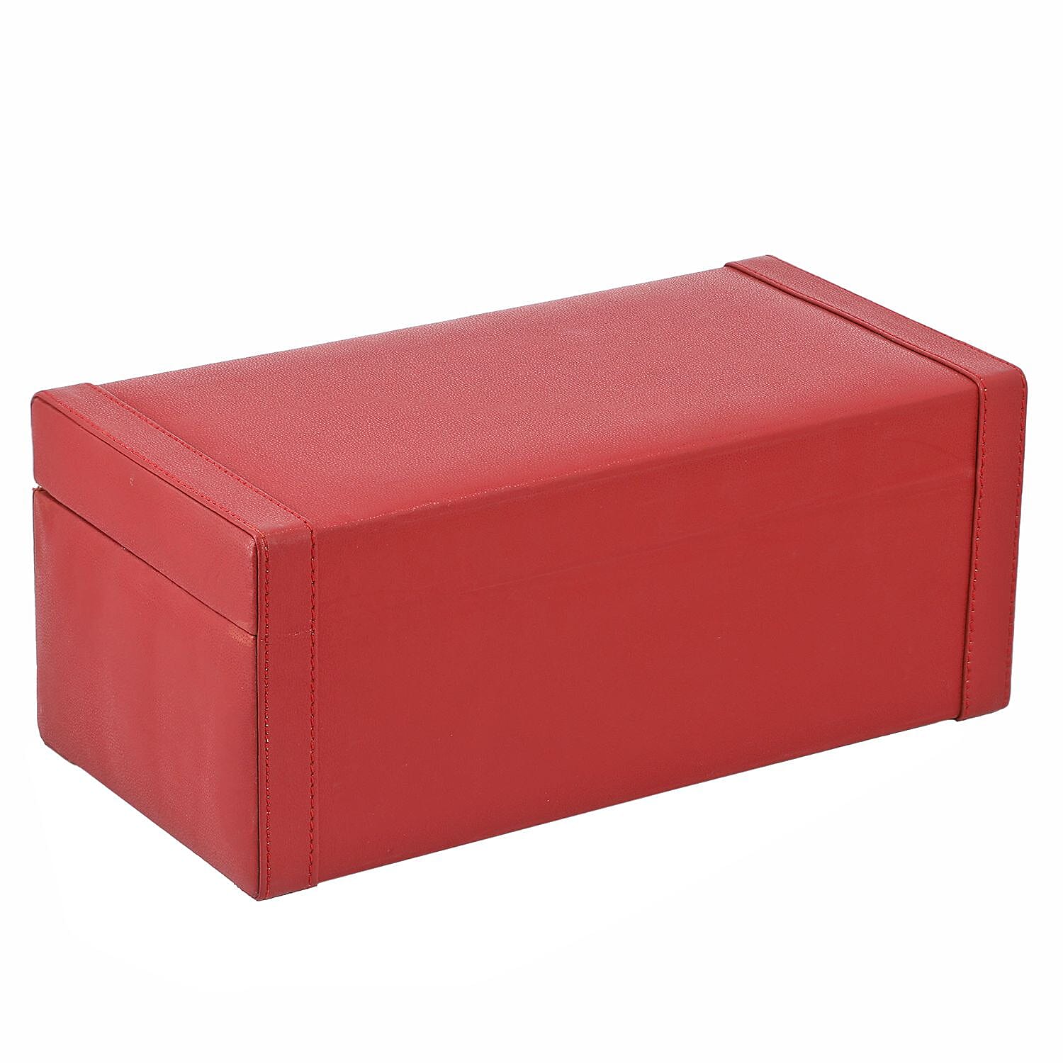 2 Tier Jewellery Box for Multiple Storage Options - Maroon 6243017 7