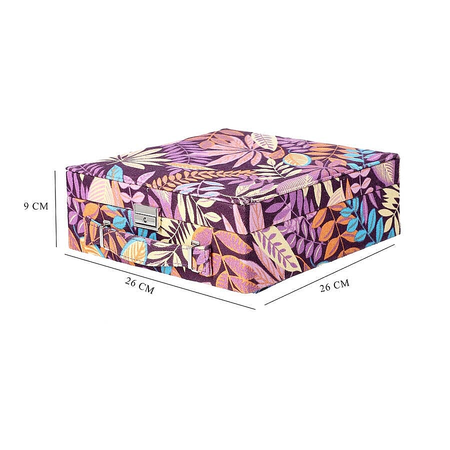2 Tier Jewellery Box with Lock and Key- Tropical Design 6020934 4