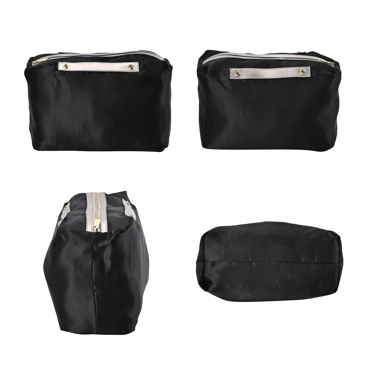 Hong Kong Closeout Genuine Leather 2- in-1 Tote Bag with Detachable Zipped Lining - Metallic Silver 7603831 11