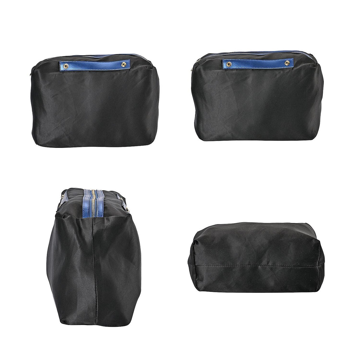 Hong Kong Closeout Genuine Leather 2- in-1 Tote Bag with Detachable Zipped Lining - Metallic Blue V32746626 2