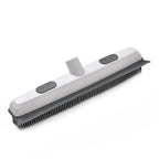 2 in 1 Broom with Squeegee - Stain, Pet Hair, Stubborn Grime, Dirty Water and Dust - Suitable for wet and dry cleaning,  indoor- outdoor-Integrated squeegee - White