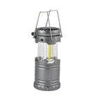 2-in-1 Portable Lantern with Folding Fan (3 AA battery, Not included) - Silver Grey