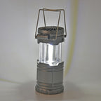 2-in-1 Portable Lantern with Folding Fan (3 AA battery, Not included) - Silver Grey
