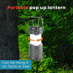 2-in-1 Portable Lantern with Folding Fan (3 AA battery, Not included) - Silver Grey
