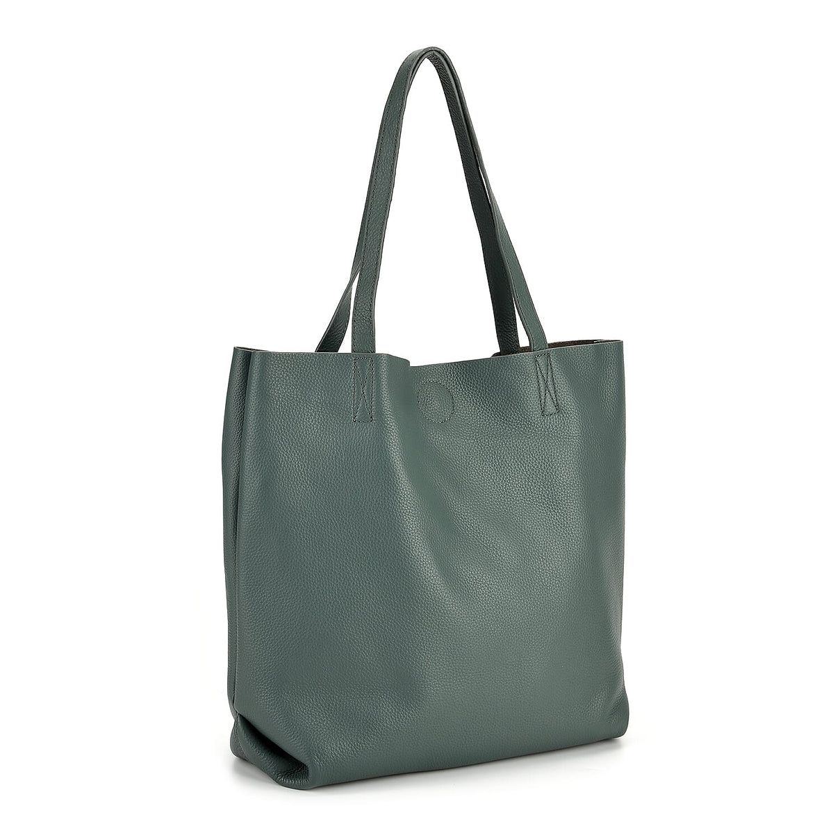 2-in-1 Genuine Leather Tote Bag - Pouch - Blue 8222344 6