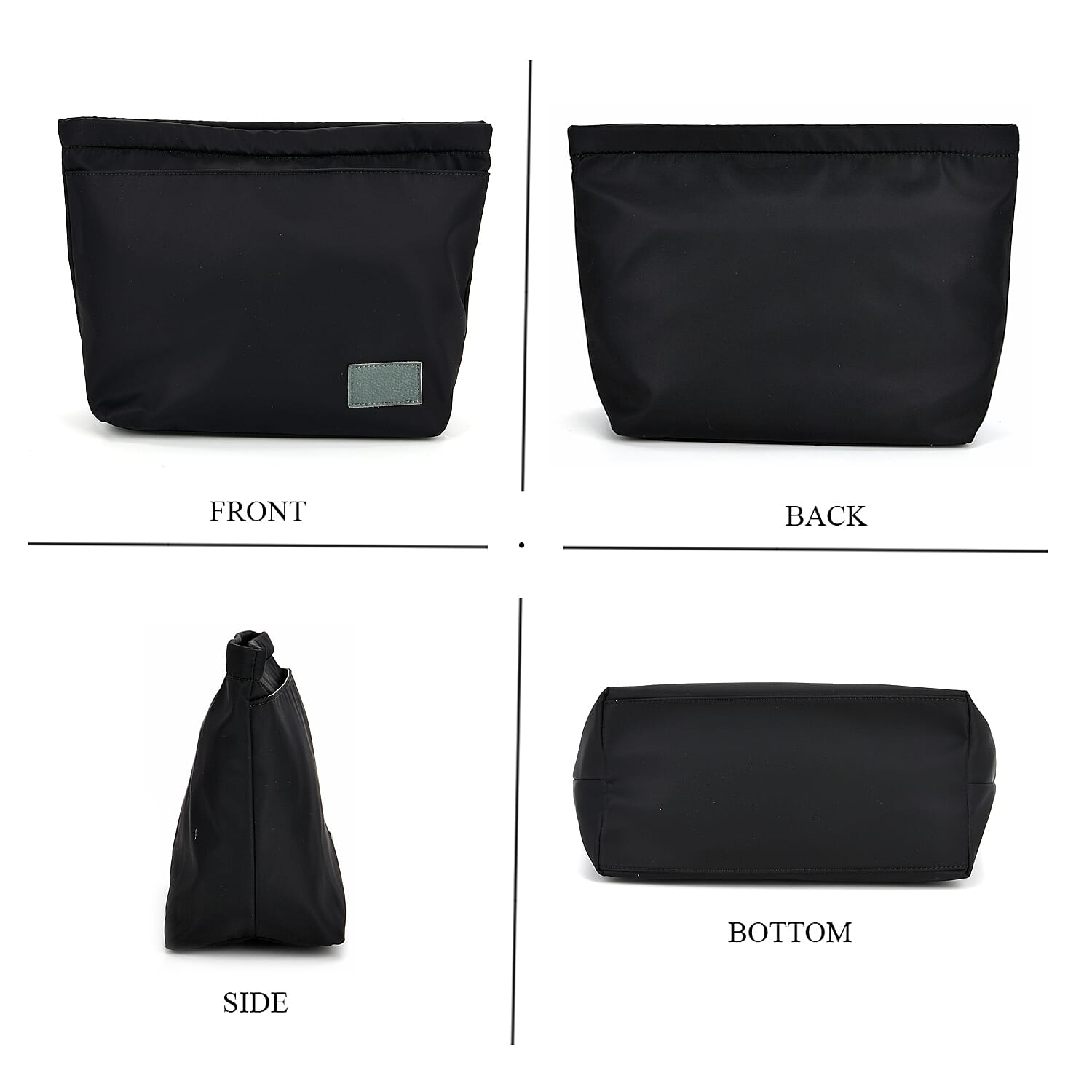 2-in-1 Genuine Leather Tote Bag - Pouch - Blue 8222344 7