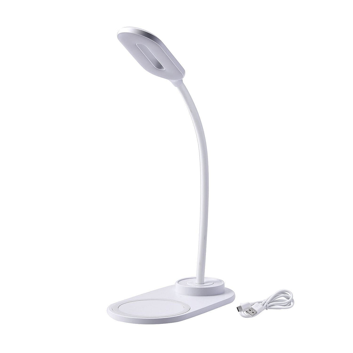 2-in-1 LED Desk Lamp with Wireless Charger (Size 26x16x8 Cm) - White 7193327 0