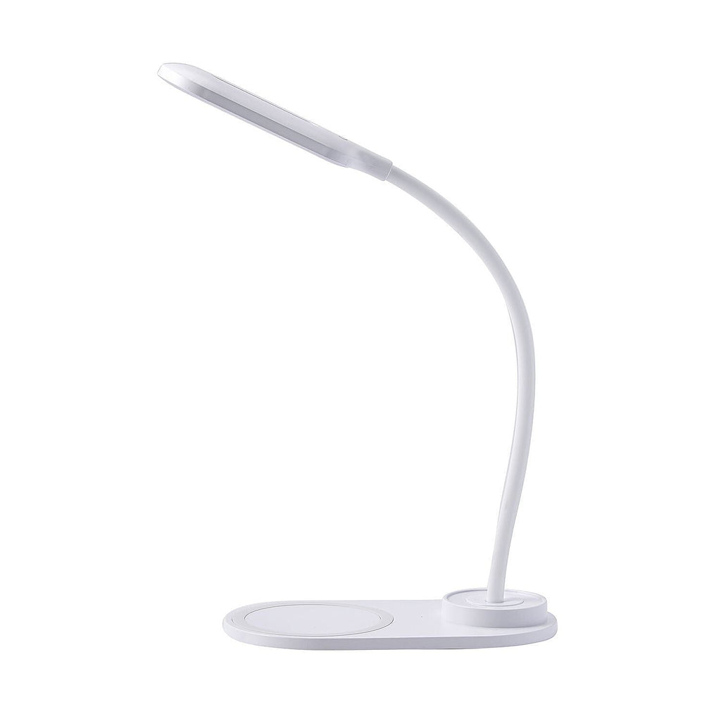 2-in-1 LED Desk Lamp with Wireless Charger (Size 26x16x8 Cm) - White