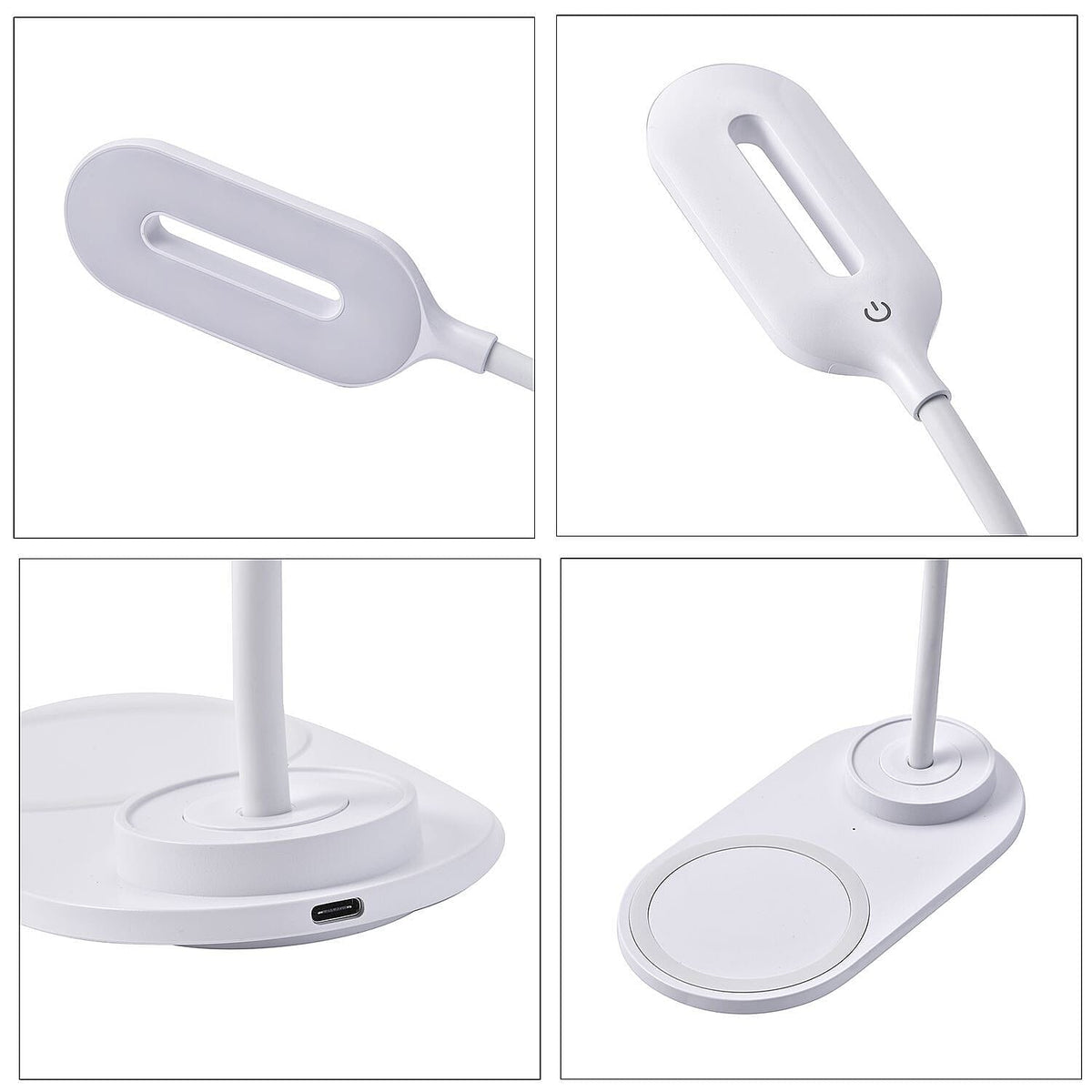 2-in-1 LED Desk Lamp with Wireless Charger (Size 26x16x8 Cm) - White 7193327 6