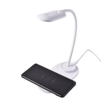 2-in-1 LED Desk Lamp with Wireless Charger (Size 26x16x8 Cm) - White