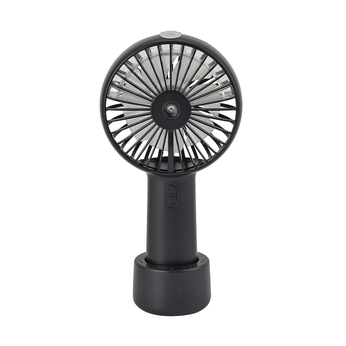 2 in 1 Mist Spray Fan with Detachable Base (Size 20x11x4 cm) - Black (LI-Battery 2000mAh,) USB Charged. 7389041 1