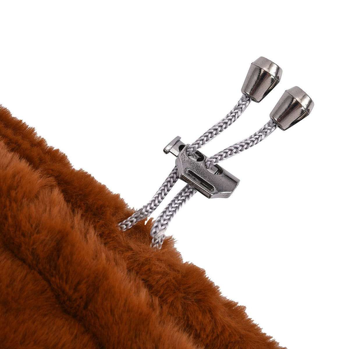 2 in 1 Faux Fur Drawstring Snood or Hat - Brown 7194028 1