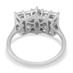 Moissanite Boat Ring in Rhodium Overlay Sterling Silver 2.05  Ct.