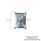 Blue Topaz Earrings (with Push Back) in Platinum Overlay Sterling Silver 2.61 Ct.