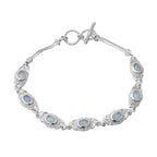 Ethiopian Welo Opal Bracelet (Size 8) in Rhodium Overlay Sterling Silver 2.10 Ct., Silver wt 8.80 Gms