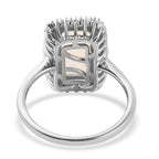 Ethiopian Welo Opal and Diamond Ring in Platinum Overlay Sterling Silver 2.16 Ct.