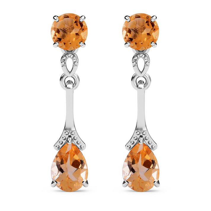 2.50 Ct Hebei Peridot Dangle Earrings in Sterling Silver 3370900 1