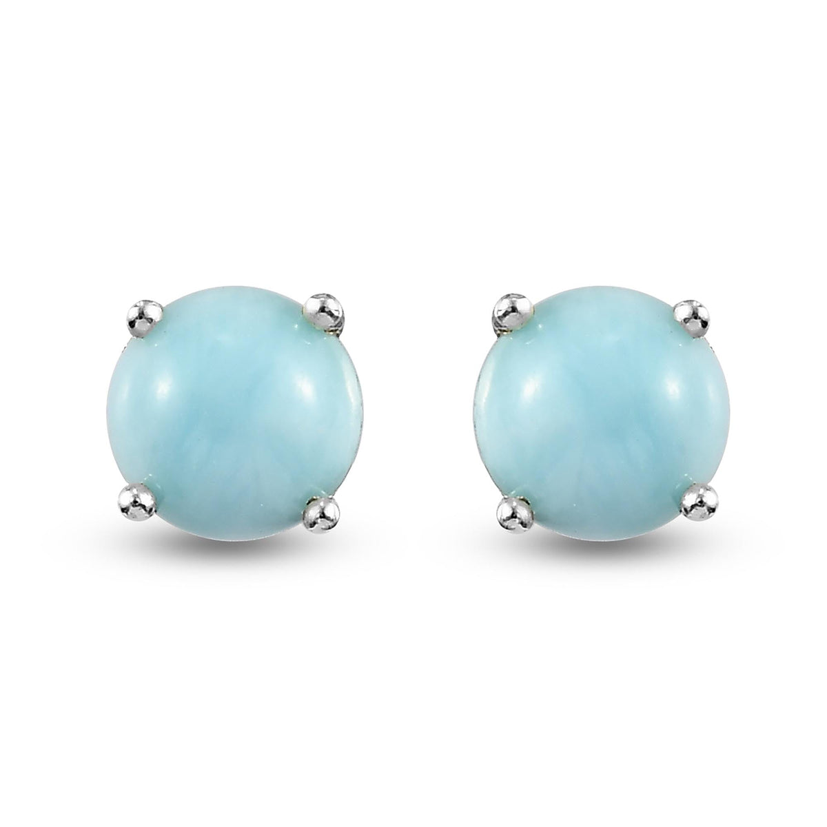 2.25 Ct Larimar Solitaire Stud Earrings in Sterling Silver 3016479 0