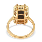 Canadian Ammolite and Diamond Ring in 14K Gold Overlay Sterling Silver 2.56 Ct.