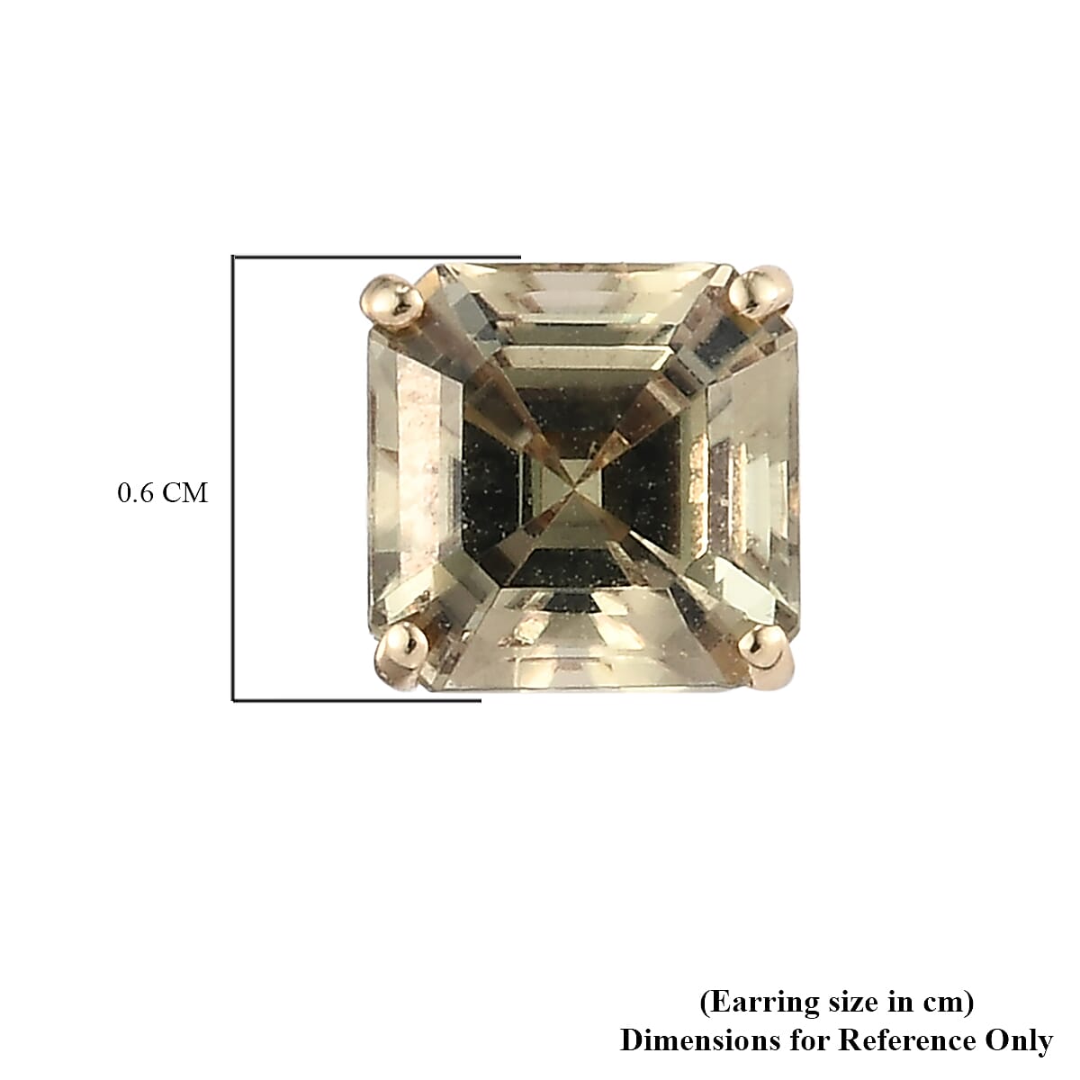 2.57 Ct. AAA Turkizite Solitaire Stud Earrings In 9K Yellow Gold 6850799 5