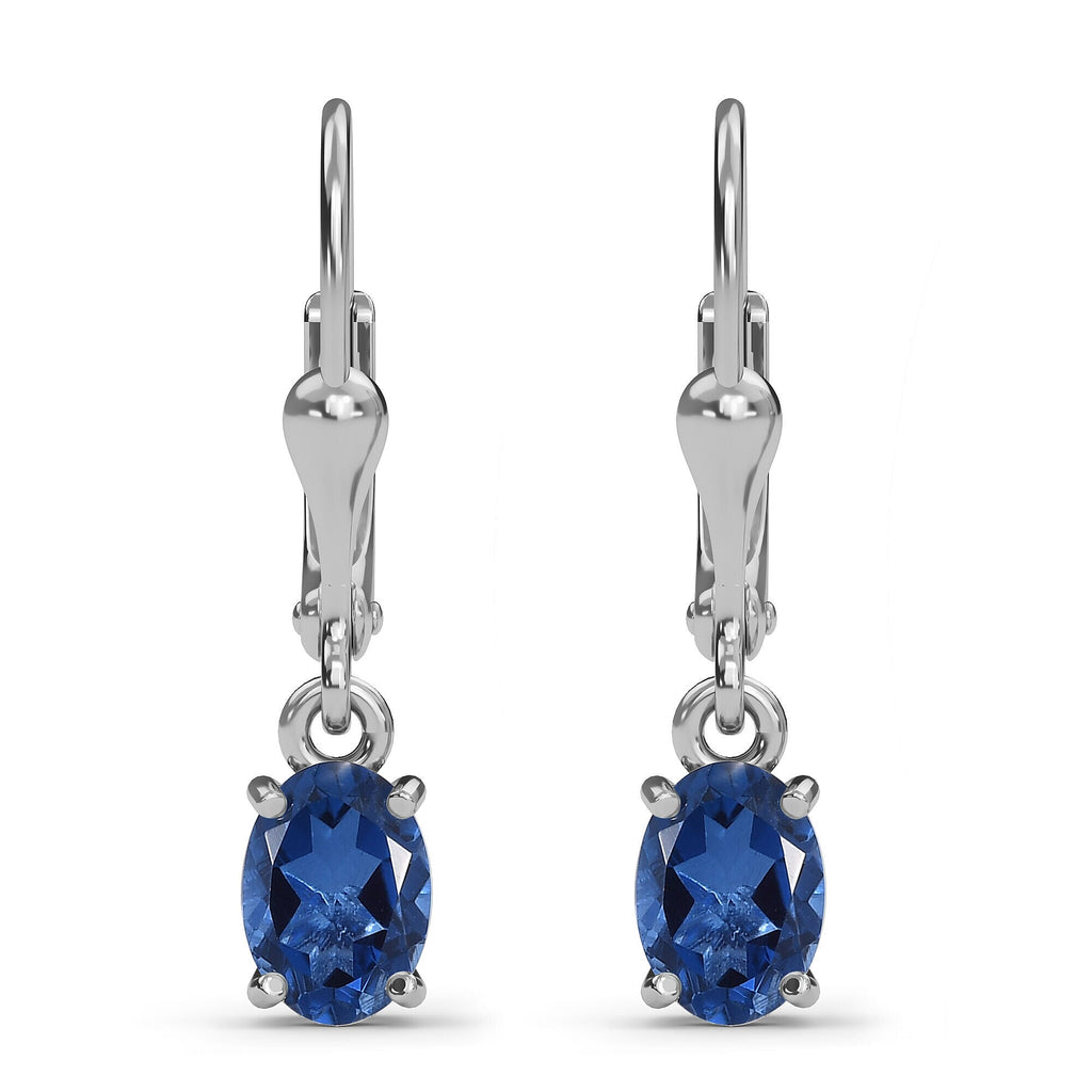 Ceylon Colour Quartz Lever Back Earrings in Sterling Silver 2.75 Ct.