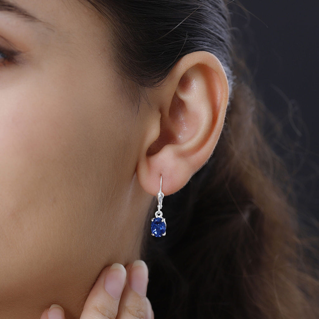 Ceylon Colour Quartz Lever Back Earrings in Sterling Silver 2.75 Ct.