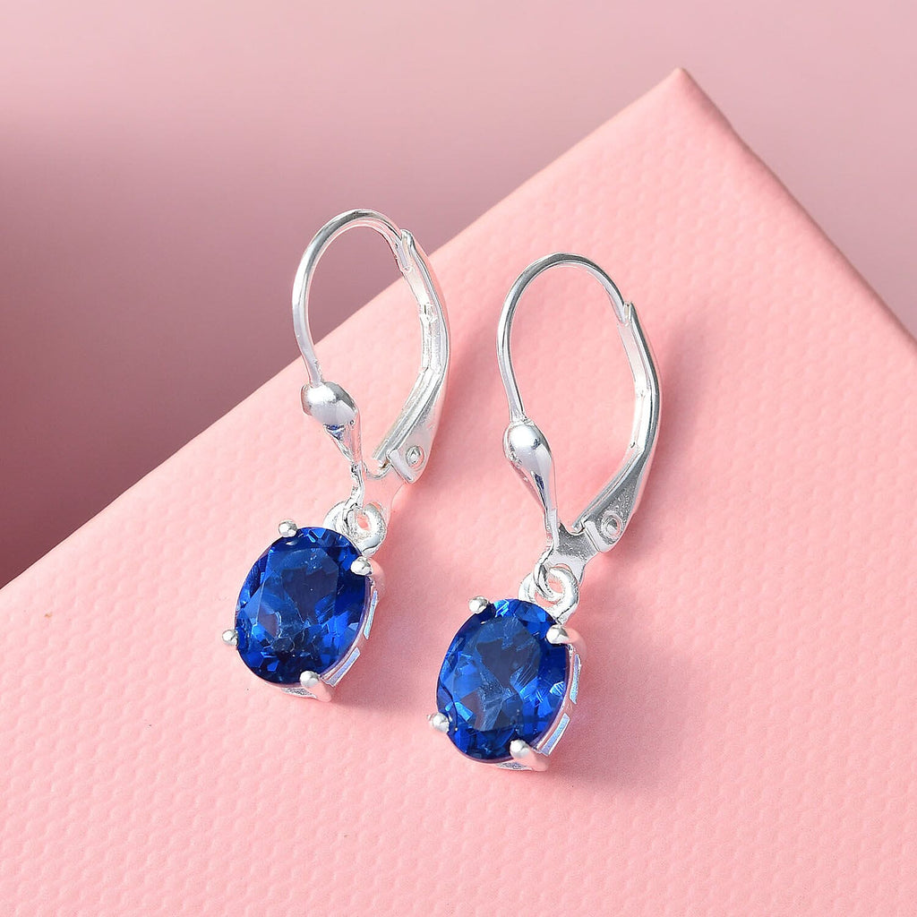 Ceylon Colour Quartz Lever Back Earrings in Sterling Silver 2.75 Ct.