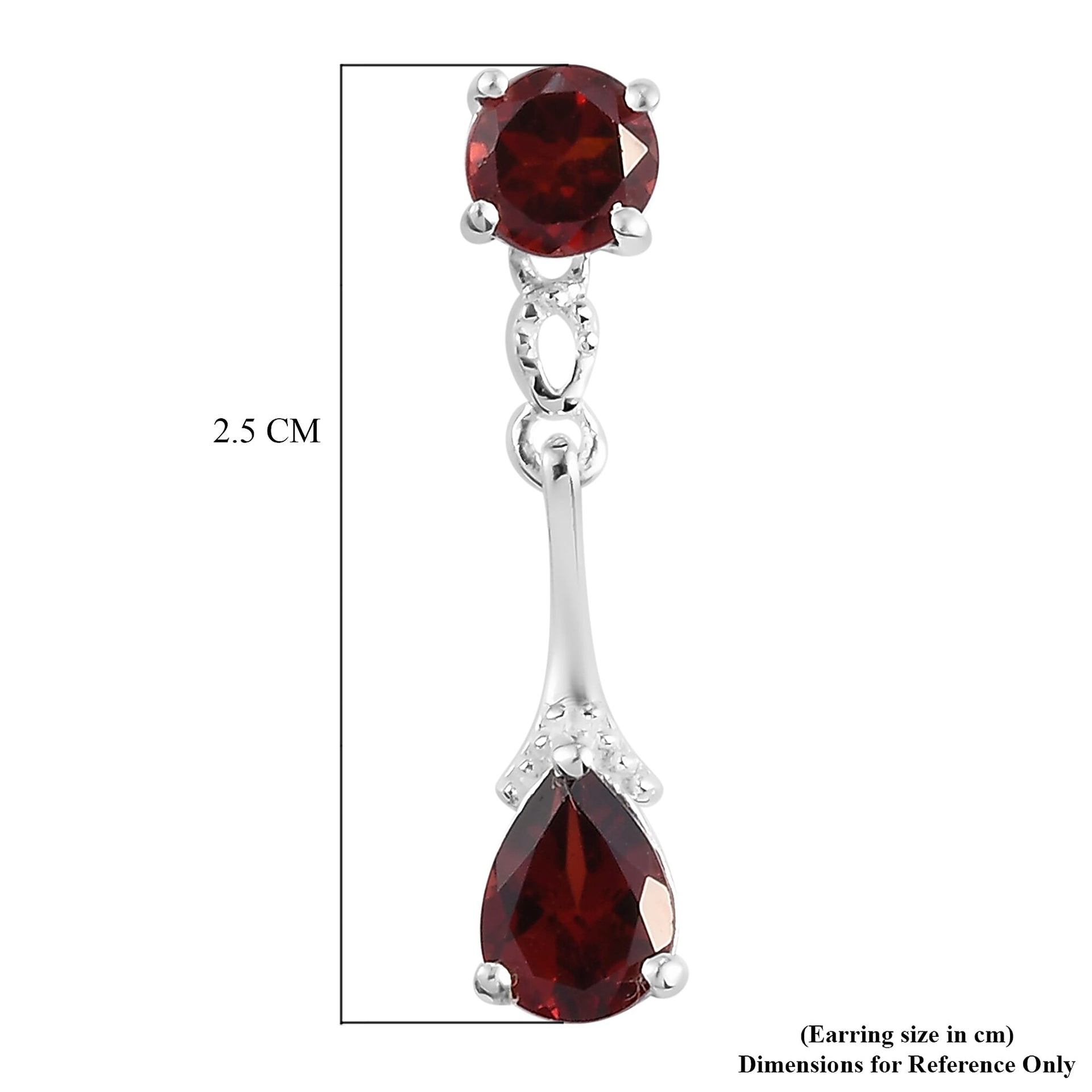 2.75 Ct Mozambique Garnet Dangle Earrings in Sterling Silver 3227598 7