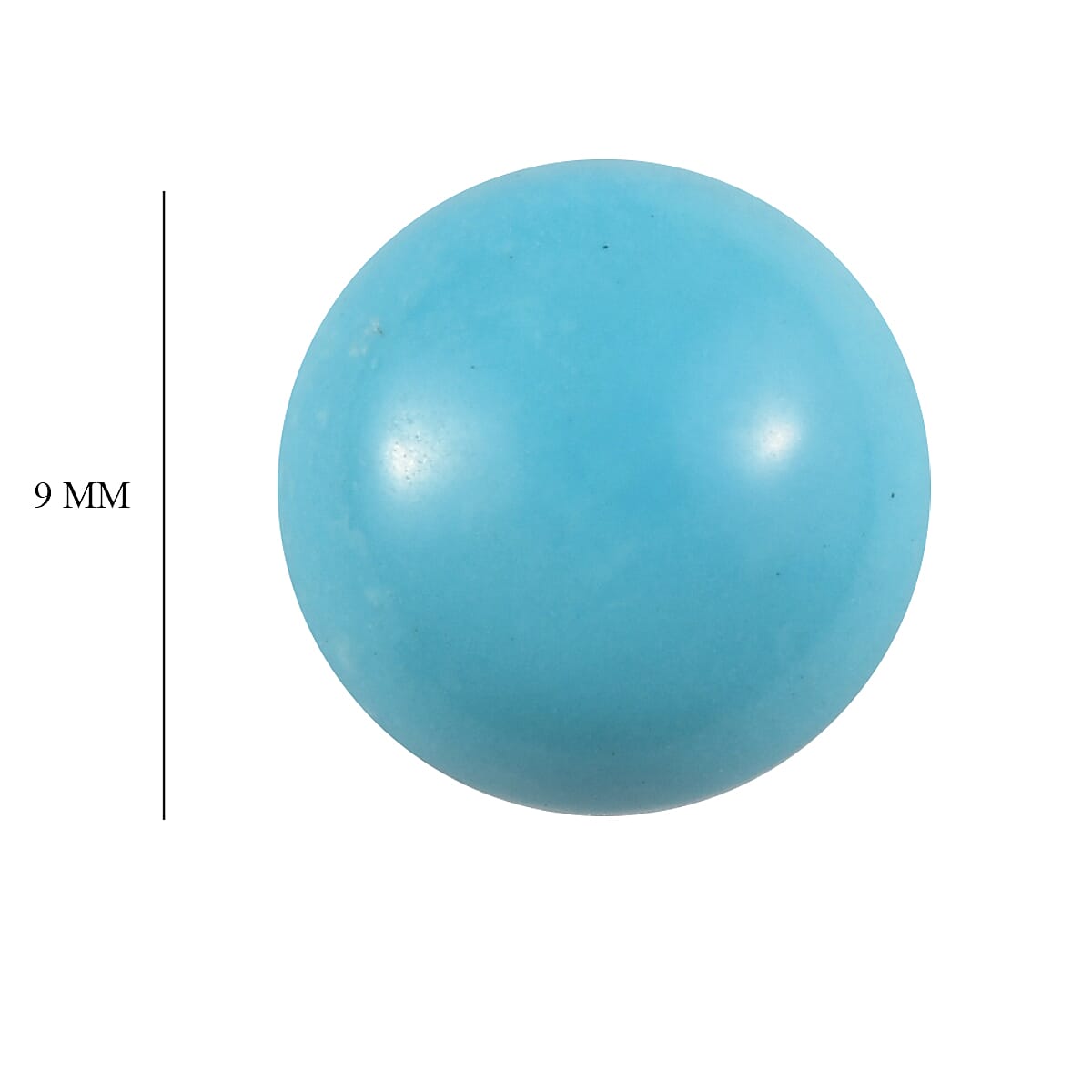 2.90 Ct. Loose Sleeping Beauty Turquoise A Grade ROUND 9 mm 6262937 4