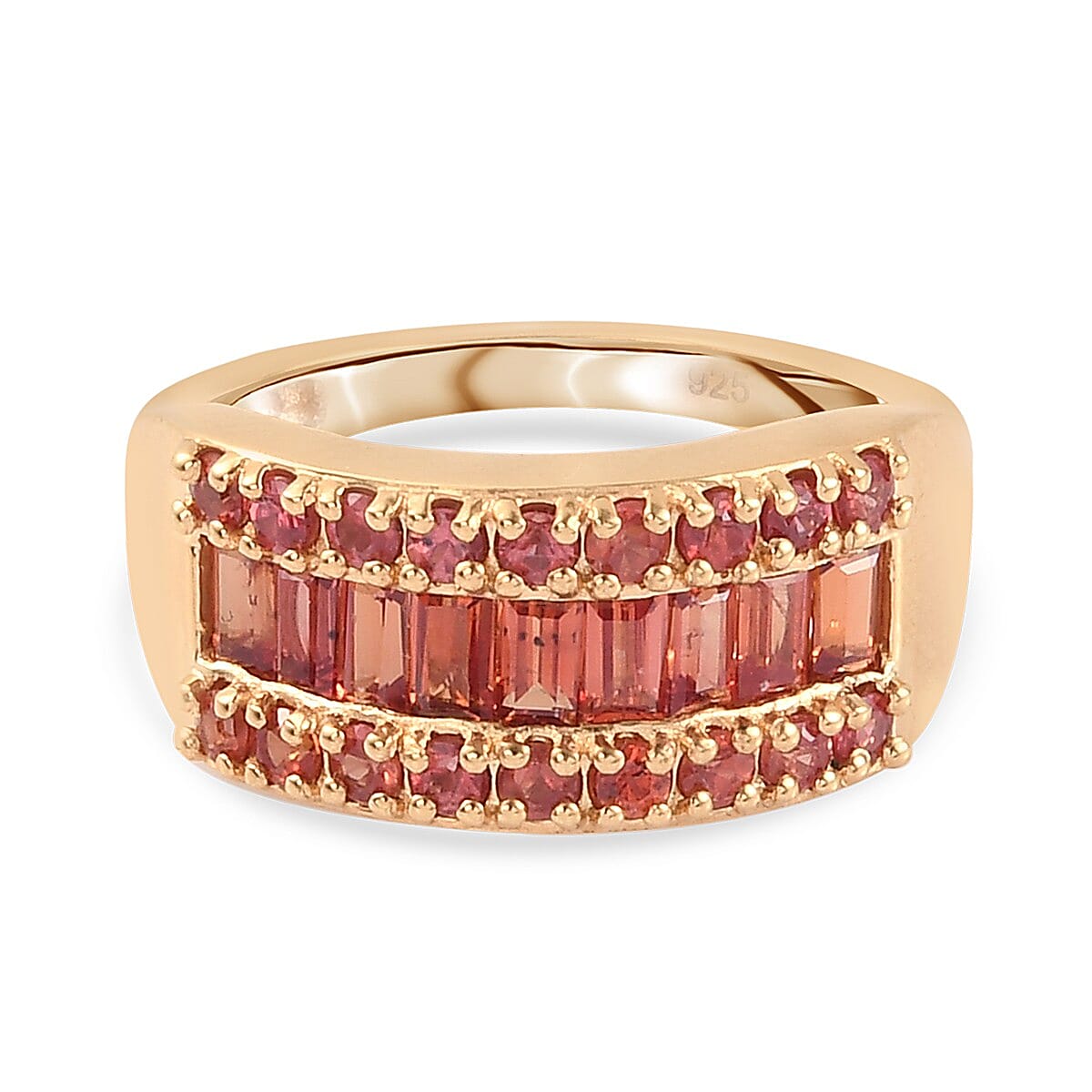 Red Sapphire Engagement Ring in 14K Gold Overlay Sterling Silver 3804871 0