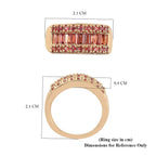 Red Sapphire Band Ring in 14K Gold Overlay Sterling Silver 2.00 Ct.