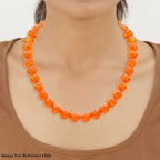 AAAA Natural AIG Certified Baltic Amber 14mm Necklace (Size - 20) in Rhodium Overlay Sterling Silver with Magentic Lock 305.55 Ct.