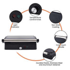 Homesmart - Low Fat Health Grill 180 Degree Grill with Temperature Control - 2000W