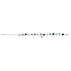 White, Blue & Black Crystal Bracelet (Size 7.5+2) in Silver Tone_2019087_2