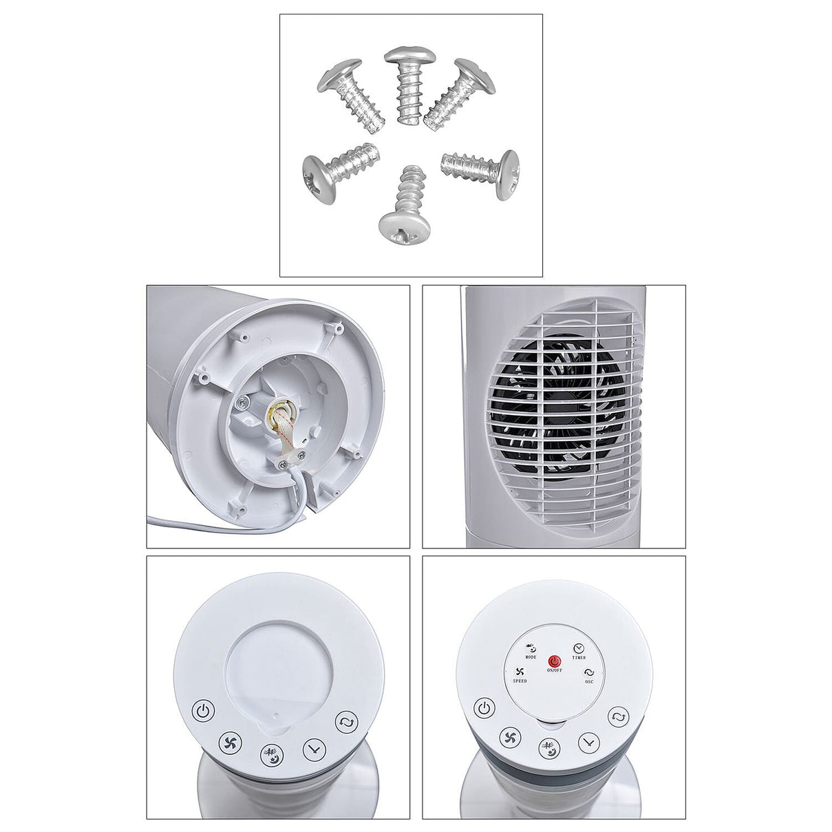 Homesmart - 20W Power Saving 3 Section Tower Fan with 3 Wind Mode and Remote Control (Height 98cm) - White 8835091 8