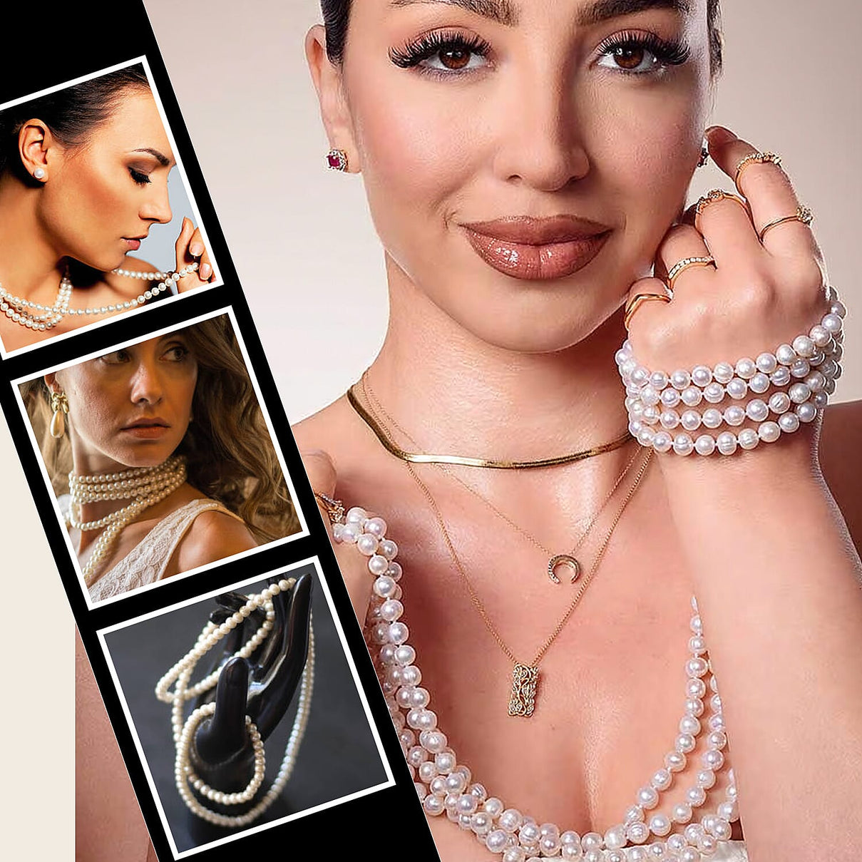 White Freshwater Pearl Necklace (Size - 100) 2118913 3