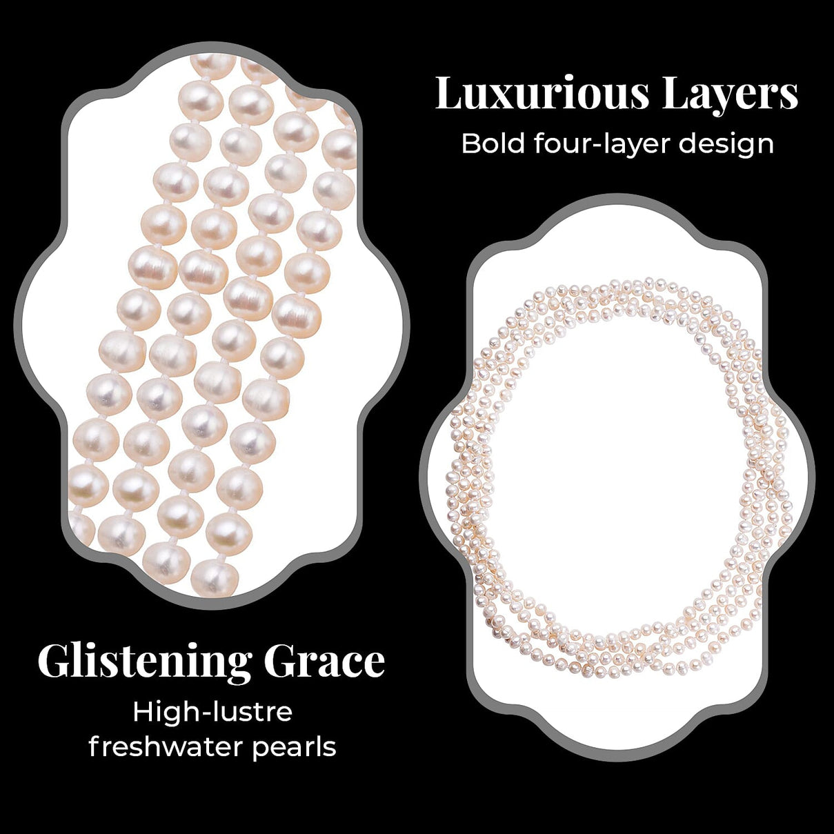 White Freshwater Pearl Necklace (Size - 100) 2118913 5