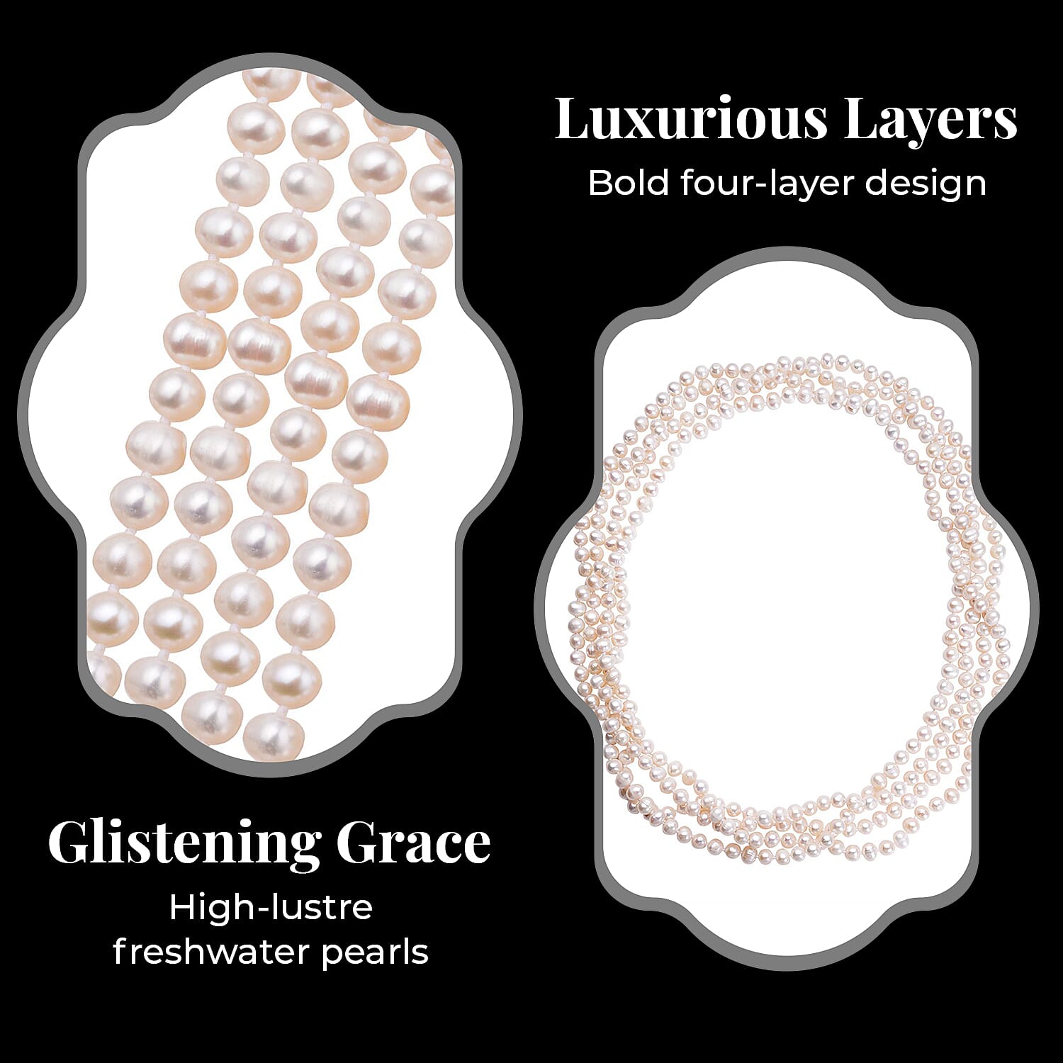 White Freshwater Pearl Necklace (Size - 100) 2118913 5