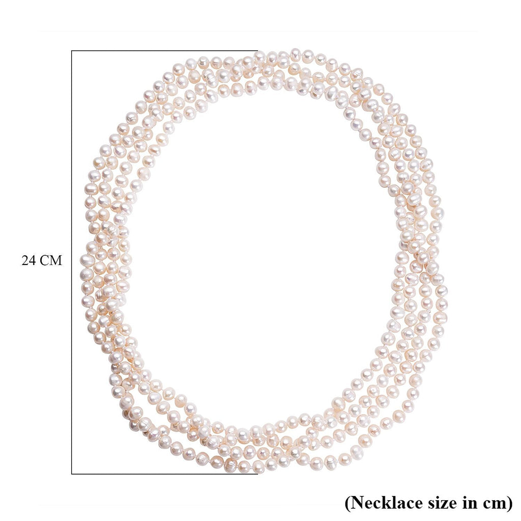 Limited Edition- One Time Deal AAA Freshwater Pearl Necklace (Size - 100 Inch)