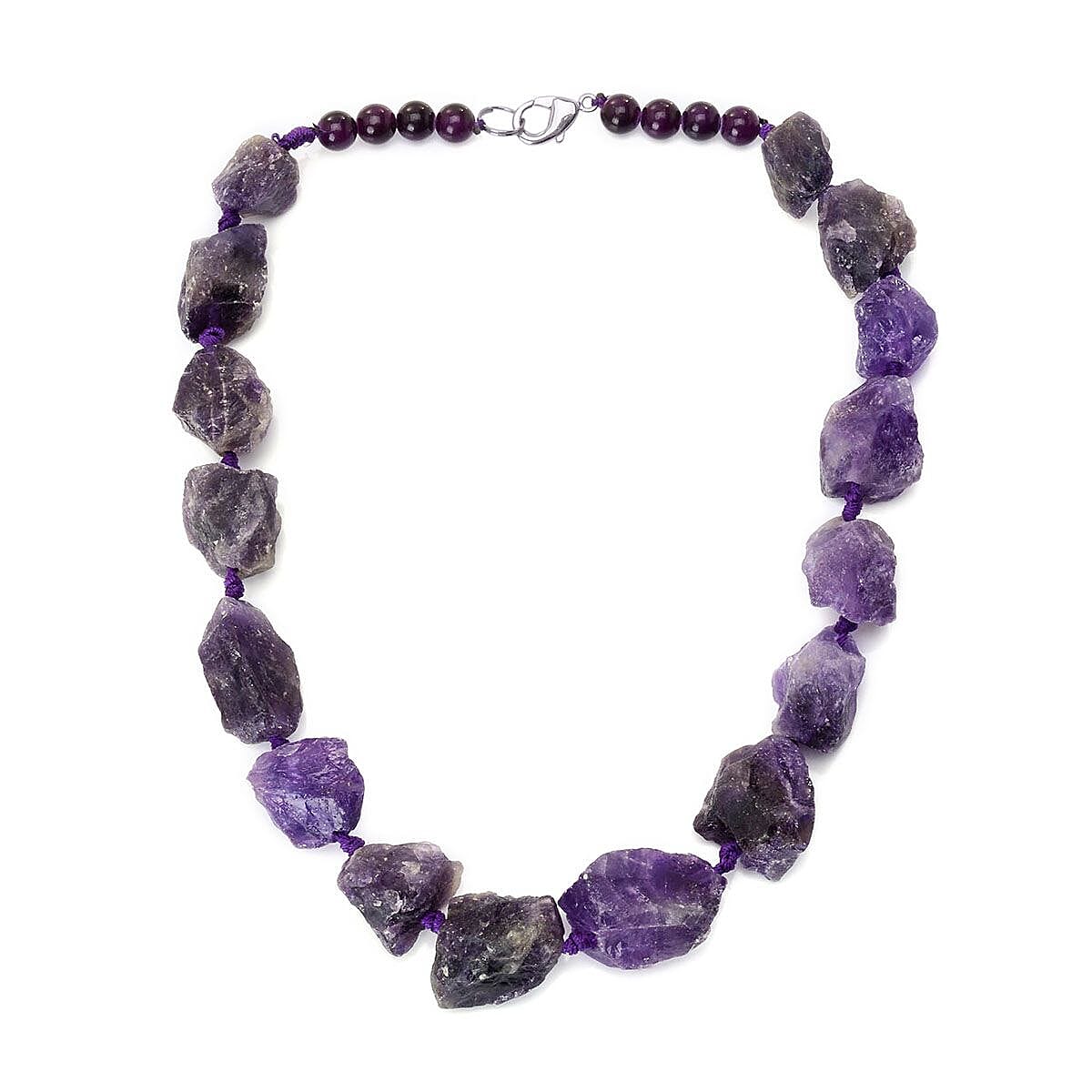 Amethyst and Enhanced Quartzite Necklace (Size 20) in Silver Tone 610.00 Ct. 2151542 0